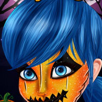 Ladybug Halloween Face Art